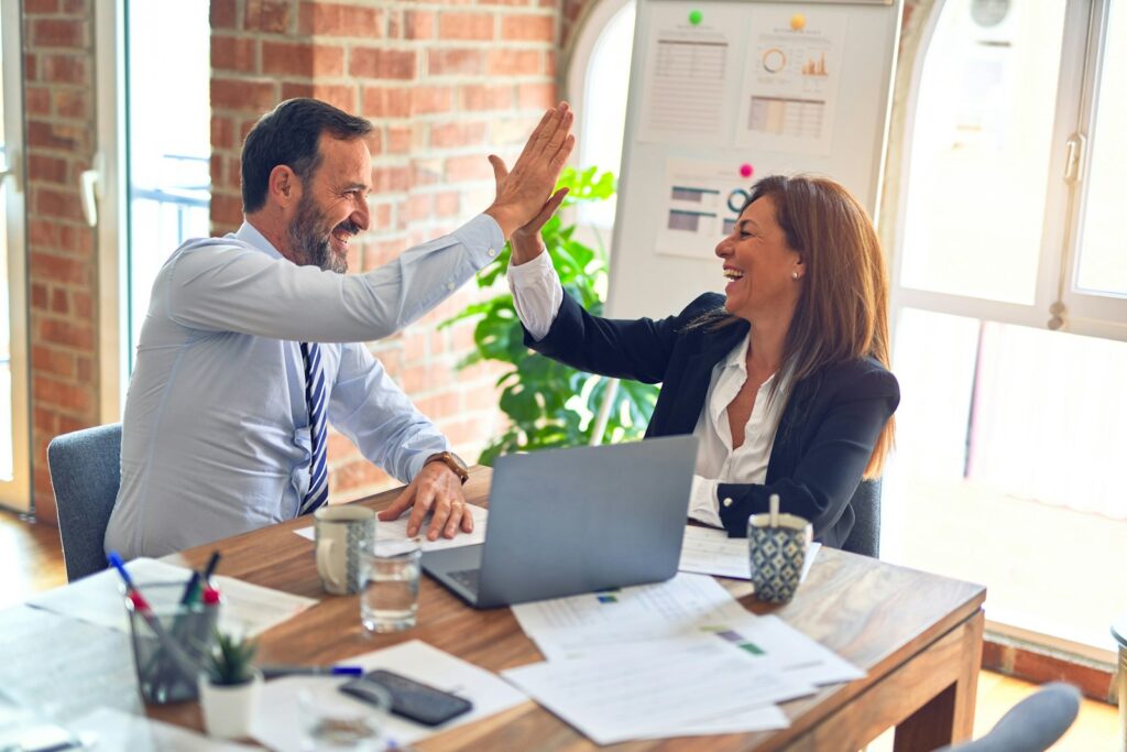 Consultants and client managers in a requirements workshop